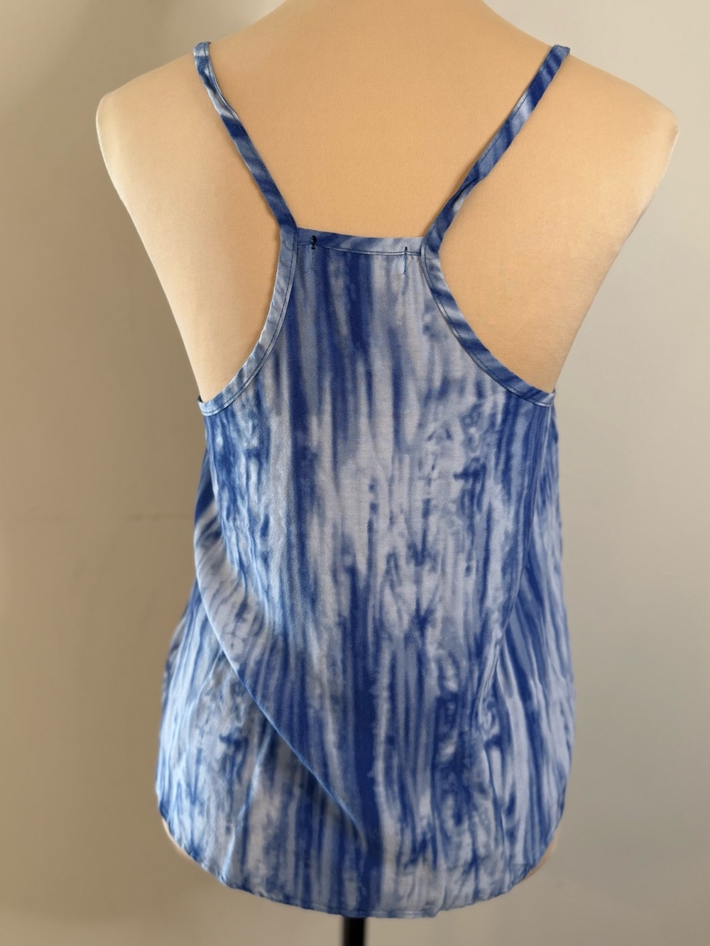 BYCORPUS boho chic blue tie dye racer back tank top SM - Picture 4 of 12